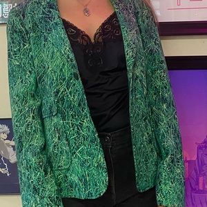 Vintage Moschino Grass Print Blazer Jacket